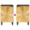 vidaXL Bathroom Cabinet with Shelf Black and Gold 38 x 33 x 58 cm