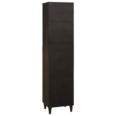 vidaXL Bathroom Cabinet with Drawer Black and Gold 38 x 33 x 160 cm