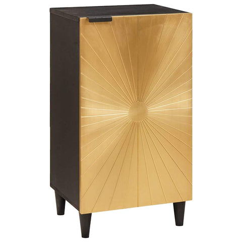 vidaXL Sideboard Black and Gold 40 x 33 x 75 cm Solid mango wood