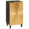 vidaXL Sideboard Black and Gold 40 x 33 x 75 cm Solid mango wood