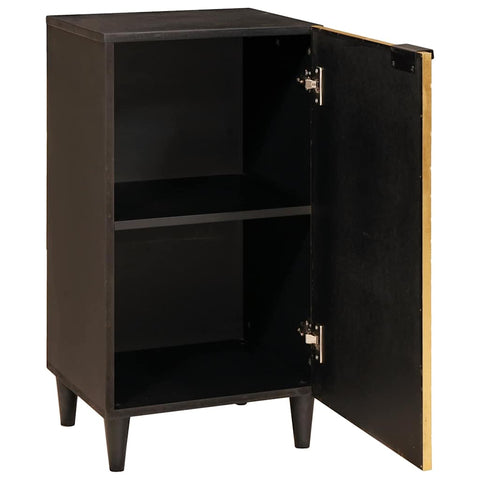 vidaXL Sideboard Black and Gold 40 x 33 x 75 cm Solid mango wood