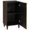 vidaXL Sideboard Black and Gold 40 x 33 x 75 cm Solid mango wood