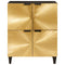 vidaXL Side Cabinet Black and Gold 60 x 33.5 x 75 cm Solid mango wood