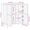 vidaXL Side Cabinet Black and Gold 60 x 33.5 x 75 cm Solid mango wood
