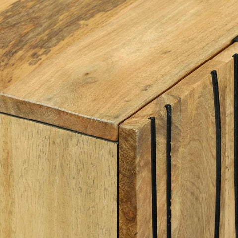 vidaXL Highboard 60x33.5x100 cm Solid Wood Mango