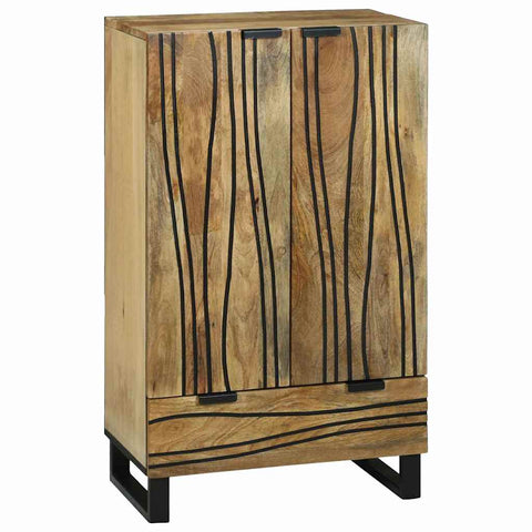 vidaXL Highboard 60x33.5x100 cm Solid Wood Mango