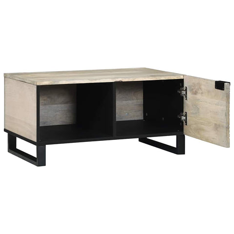 vidaXL Coffee Table Beige and Black 80 x 50 x 40 cm