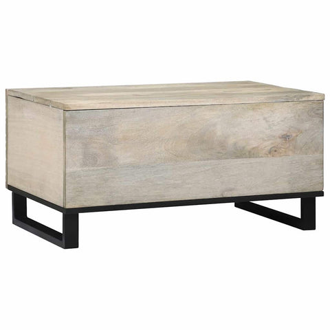 vidaXL Coffee Table Beige and Black 80 x 50 x 40 cm