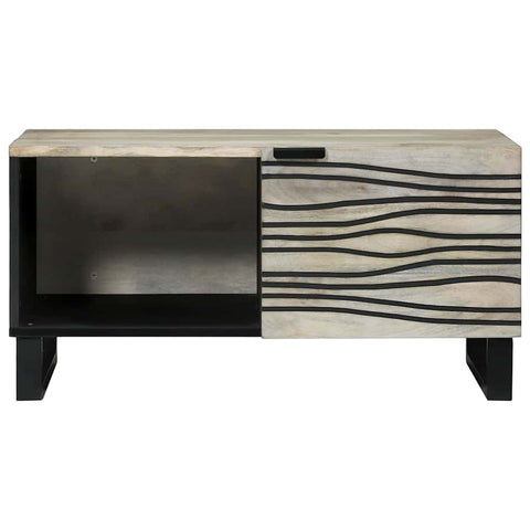 vidaXL Coffee Table Beige and Black 80 x 50 x 40 cm