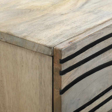 vidaXL Bedside Cabinet with Drawer White and Black 50 x 33 x 60 cm