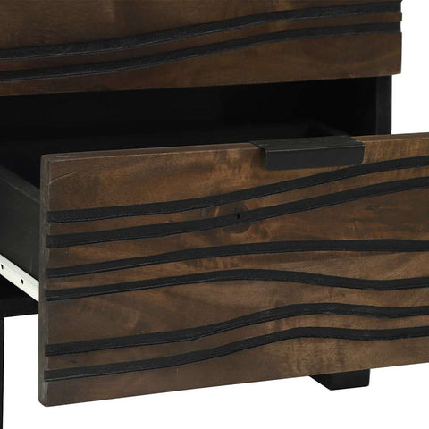 vidaXL Bedside Cabinet Walnut 40 x 33 x 46 cm Solid mango wood