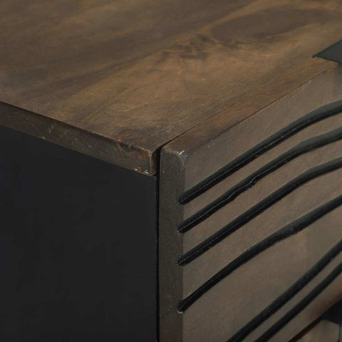 vidaXL Bedside Cabinet Walnut 40 x 33 x 46 cm Solid mango wood