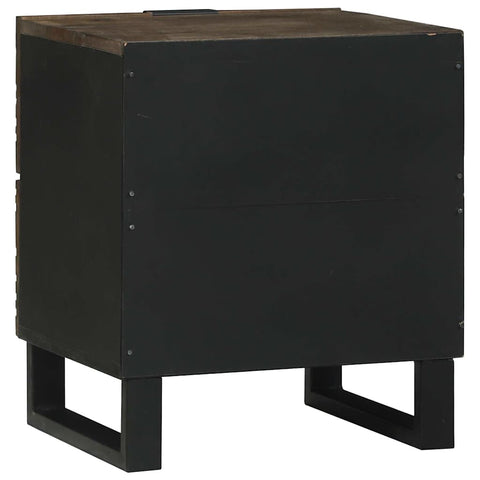 vidaXL Bedside Cabinet Walnut 40 x 33 x 46 cm Solid mango wood