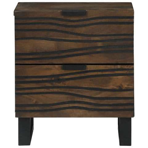 vidaXL Bedside Cabinet Walnut 40 x 33 x 46 cm Solid mango wood