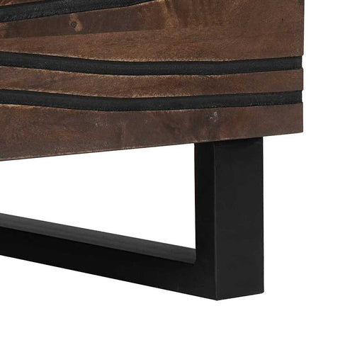vidaXL Coffee Table Brown and Black 80 x 50 x 40 cm