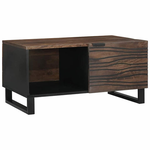 vidaXL Coffee Table Brown and Black 80 x 50 x 40 cm