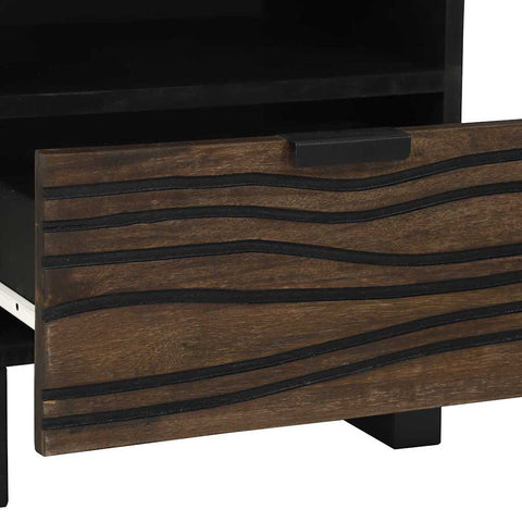 vidaXL Bedside Cabinet Walnut 40 x 33 x 46 cm Solid mango wood