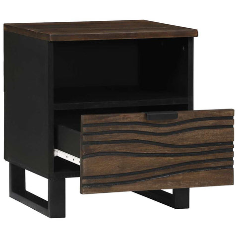 vidaXL Bedside Cabinet Walnut 40 x 33 x 46 cm Solid mango wood