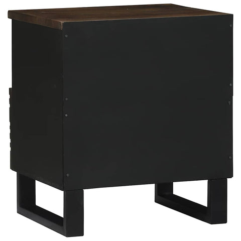vidaXL Bedside Cabinet Walnut 40 x 33 x 46 cm Solid mango wood