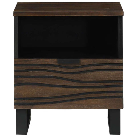 vidaXL Bedside Cabinet Walnut 40 x 33 x 46 cm Solid mango wood