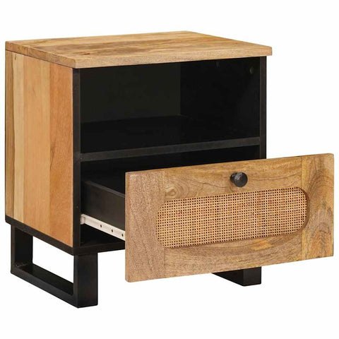 vidaXL Bedside Cabinet Natural 40 x 33 x 46 cm Solid Mango Wood