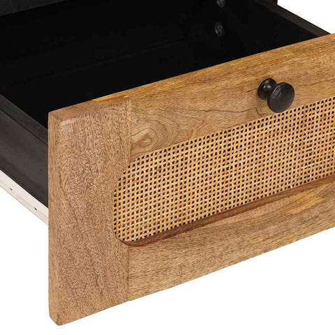 vidaXL Bedside Cabinet 2 pcs Natural 40 x 33 x 46 cm Solid Mango Wood