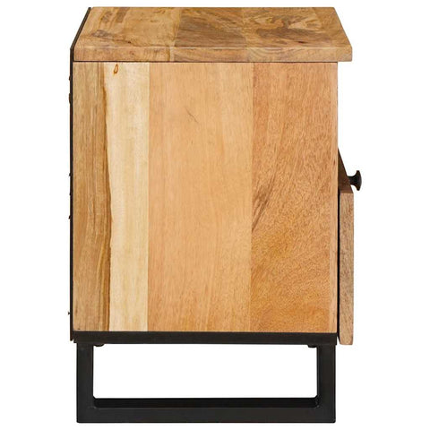vidaXL Bedside Cabinet 2 pcs Natural 40 x 33 x 46 cm Solid Mango Wood