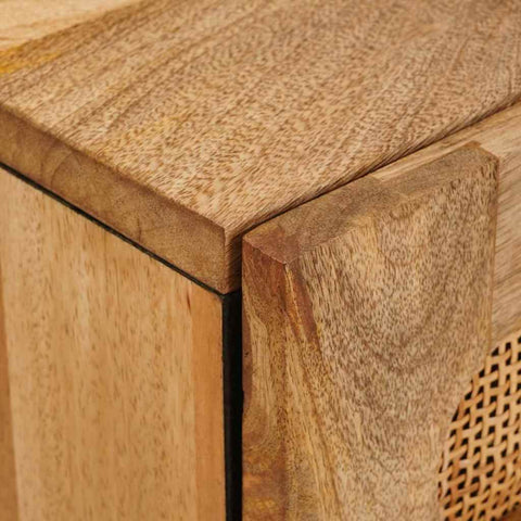 vidaXL Bedside Cabinet Natural 50 x 33 x 60 cm Solid Mango Wood