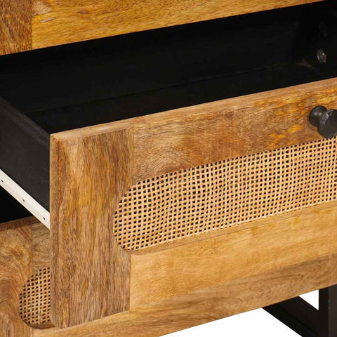 vidaXL Bedside Cabinet Natural 50 x 33 x 60 cm Solid Mango Wood