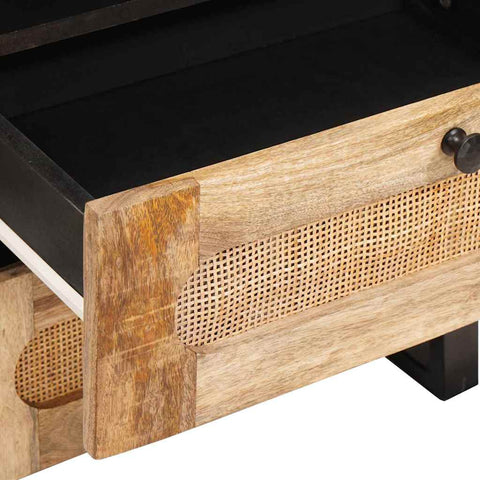 vidaXL Bedside Cabinet Natural 50 x 33 x 62 cm Solid Mango Wood