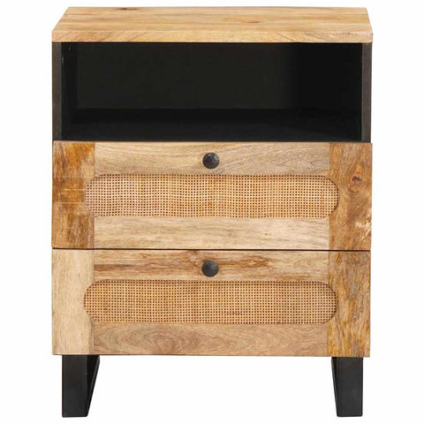 vidaXL Bedside Cabinet Natural 50 x 33 x 62 cm Solid Mango Wood