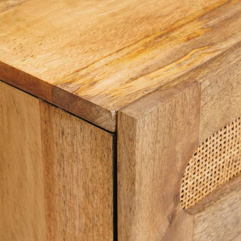 vidaXL Bedside Cabinet Natural 50 x 33 x 60 cm Solid Mango Wood