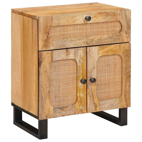 vidaXL Bedside Cabinet Natural 50 x 33 x 60 cm Solid Mango Wood