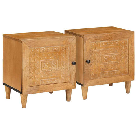 vidaXL Bedside Table 2 pcs Light brown 40 x 33 x 46 cm