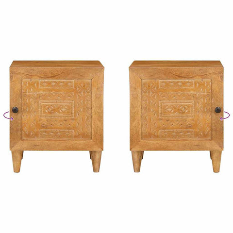 vidaXL Bedside Table 2 pcs Light brown 40 x 33 x 46 cm