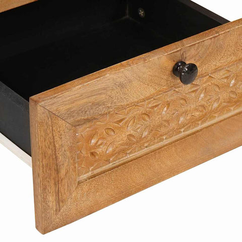 vidaXL Bedside Table with Drawer 2 pcs Light brown 40 x 33 x 46 cm