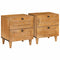 vidaXL Bedside Table with Drawer 2 pcs Light brown 40 x 33 x 46 cm
