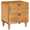 vidaXL Bedside Table with Drawer 2 pcs Light brown 40 x 33 x 46 cm
