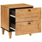 vidaXL Bedside Table with Drawer 2 pcs Light brown 40 x 33 x 46 cm