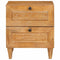 vidaXL Bedside Table with Drawer 2 pcs Light brown 40 x 33 x 46 cm