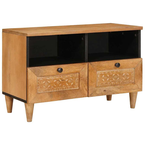 vidaXL TV Cabinet Light brown 70 x 33 x 46 cm Solid mango wood