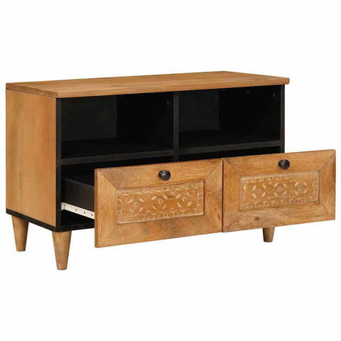 vidaXL TV Cabinet Light brown 70 x 33 x 46 cm Solid mango wood