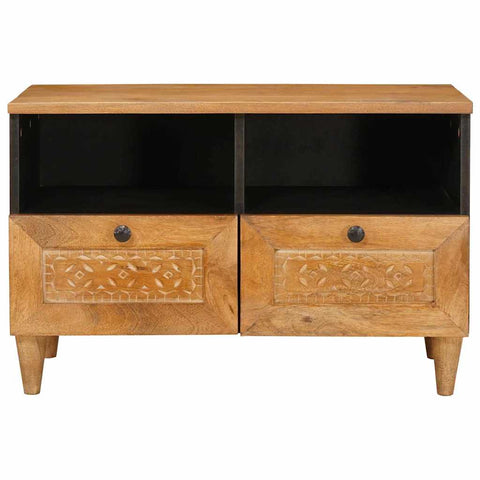 vidaXL TV Cabinet Light brown 70 x 33 x 46 cm Solid mango wood