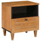 vidaXL Bedside Table with Drawer 2 pcs Light brown 40 x 33 x 46 cm