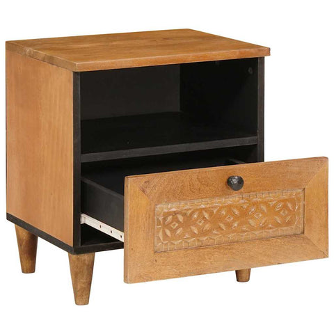 vidaXL Bedside Table with Drawer 2 pcs Light brown 40 x 33 x 46 cm