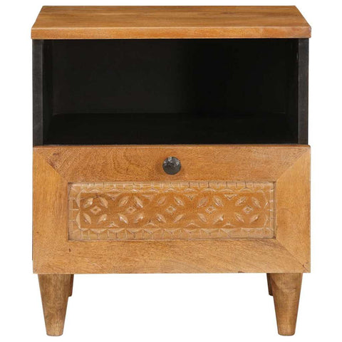 vidaXL Bedside Table with Drawer 2 pcs Light brown 40 x 33 x 46 cm