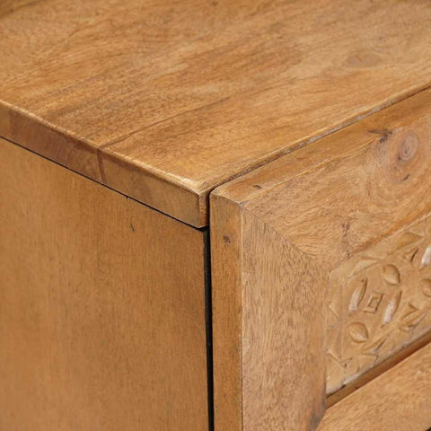 vidaXL Bedside Table Light brown 50 x 33 x 60 cm Solid mango wood