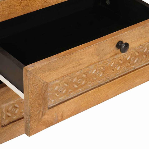 vidaXL Bedside Table Light brown 50 x 33 x 60 cm Solid mango wood