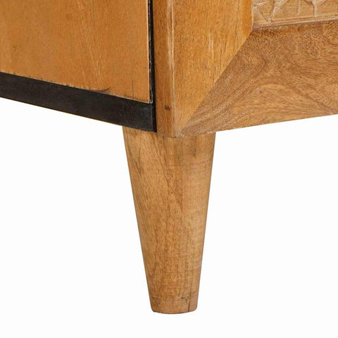 vidaXL Bedside Table Light brown 50 x 33 x 60 cm Solid mango wood