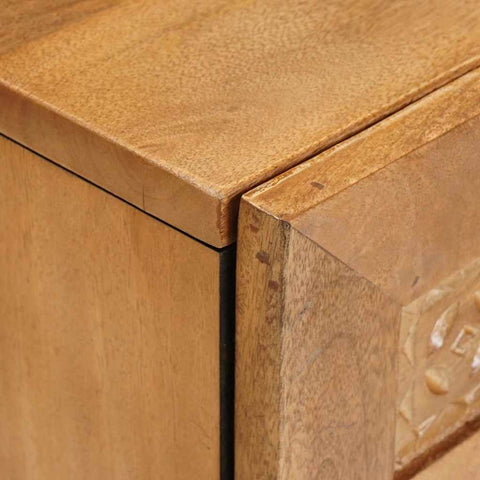 vidaXL Bedside Table Light brown 50 x 33 x 60 cm Solid mango wood